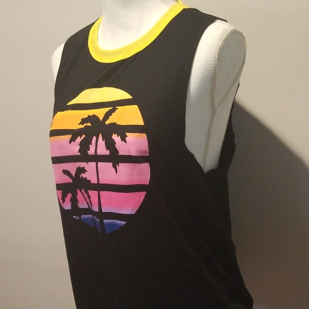 Women's Palm Tree Sunset Tank - Picture 4 of 6